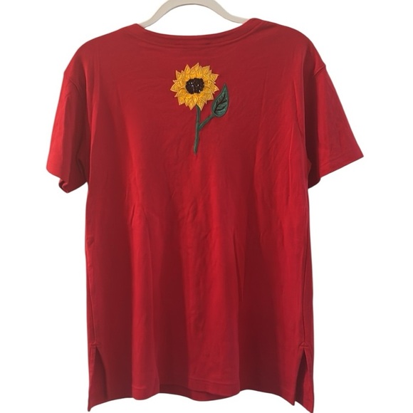 Bechamel Vintage Made in Hong Kong Sunflower Tee Shirt Fall Photo Cotton Small - Picture 2 of 5